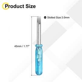 uxcell 6pcs Mini Slotted Screwdriver 3.0mm 45mm Length Micro Precision Flat Head Screw Driver with Non-Slip Handle for Watch Eyeglasses Electronics Small Appliances Repair