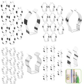 Fresilkora 48PCS Spring Clips Metal Terry Clips, Assorted Wall Mounted Tool Organizer, Garden Tool Hooks for Sheds/Garages, Various Sizes Tool Holder Tidy Wall Clips Set - DIY Storage Solutions