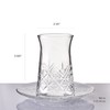 Pasabahce Crystal Turkish Tea Glasses and Saucers, Set of 12