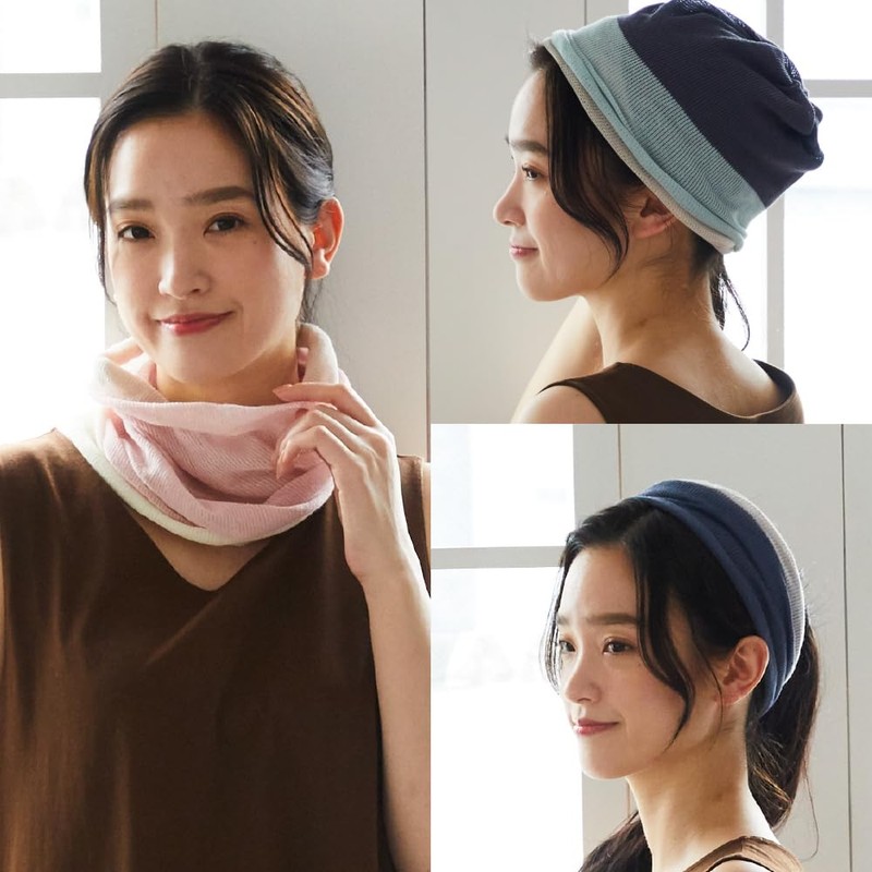 Sunayama Cotton Linen Neck Cover with Soft Gauze [Made in