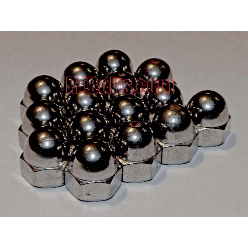 RT Bolts (15) Acorn Cap Nuts 1/4"-20 Safety, Show, Dome,