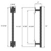skysen Sliding Barn Door Handle Pull Black for Sliding Barn
