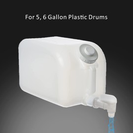 Toolazy 2-Pack of Spigot for 6 Gallon Container,3/4" White Plastic Faucet for 5, 6 Gallon Plastic Drums,6-Gallon Durable Polyethylene Material Spigot