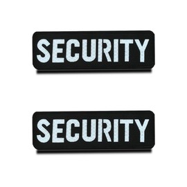 Pack of 2 Reflective Germany Security "Security" Patch Infrared IR Reflective Military Security Patch with Velcro Back for Backpacks Clothing Bags Uniform Vest Jersey Travel CS