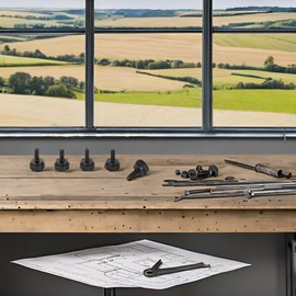 Precisiongeek Black Steel, Black Oxide Knurled Screws M4 x 10 mm (Pack of 5)