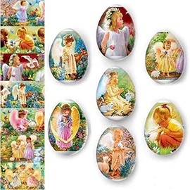 Ukrainian Thermo Heat Shrink Sleeve Decoration Easter Egg Wraps Pysanka Set - for 7 Easter Eggs (fairies)