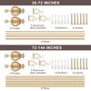 Warm Gold Decorative Curtain Rod, 72-144 Inches, Adjustable Dual Curtain