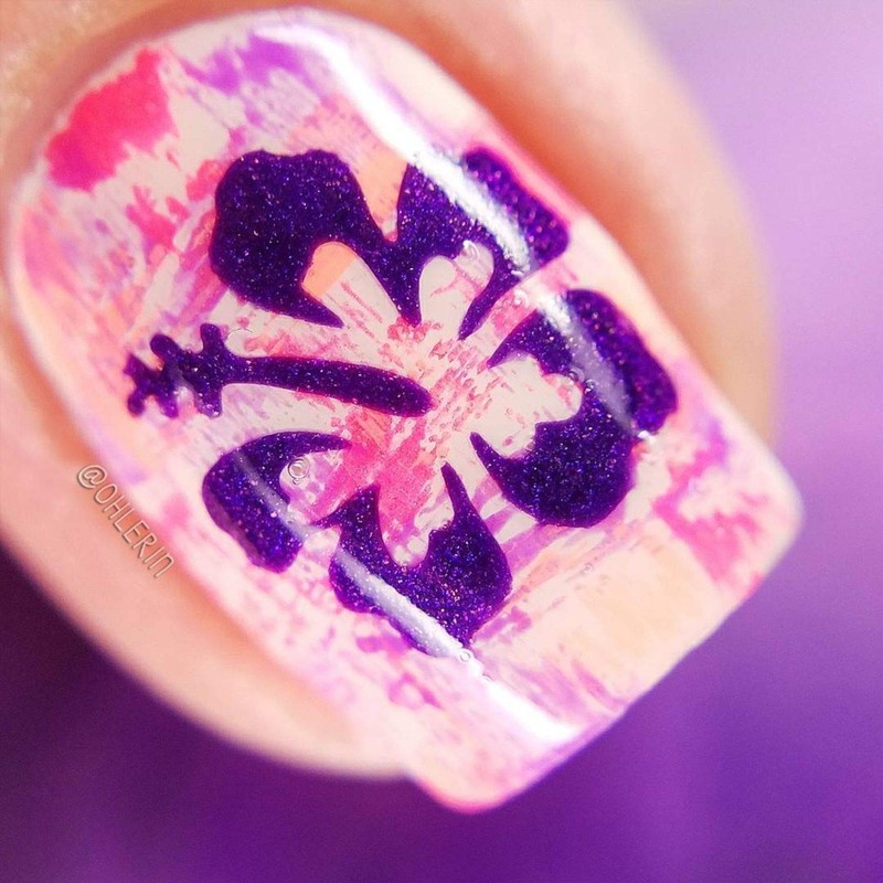 Whats Up Nails - Hibiscus Nail Vinyl Stencils for Nail