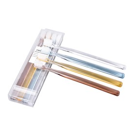 Baluue Ergonomic Soft Bristle Toothbrushes 2-box Set Crystal Appearance Travel Toothbrushes