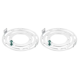 PATIKIL 4" Light Fixture Mounting Bracket, 2 Pack Light Crossbar Round Ceiling Fan Mount Plate Universal with Ground Screw for Home Chandelier Lamp, Silver