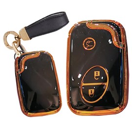 TECART Key Case Fit for Lexus is300 is250 Soft TPU Key Fob Keychain Key Shell Box Accessories Protector 3 Button Black