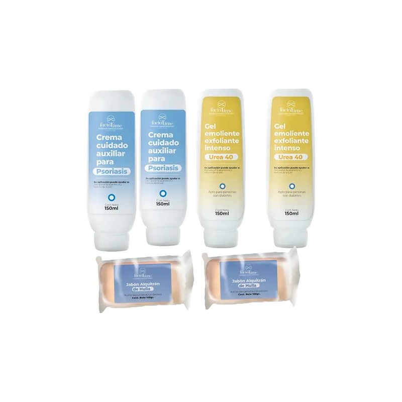 Psoriasis Kit 6 Productos 2 Urea 2 Crema 2 Jabones