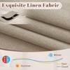 StangH 100% Blackout French Door Linen Curtain, Tricia Tie Up