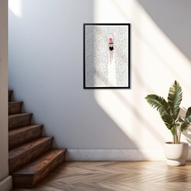 JUHMI Poster Vintage Swimming Girl In Dots - Aesthetic Room Decor/Room Decoration Aesthetic - Wall Decoration Living Room Bedroom Kitchen Bathroom - A4 (21 x 29.7 cm) Without Frame