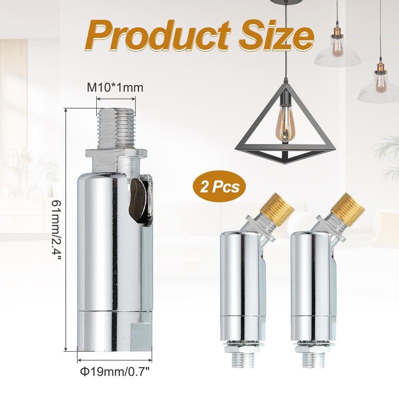sourcing map Sloped Ceiling Adapter, 90/345 Degree 61x19mm M10 Fine