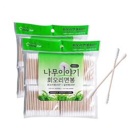 4P Cotton Swab Set (Spiral Type 200pcs + Regular Type 200pcs) -R 0041 7ea