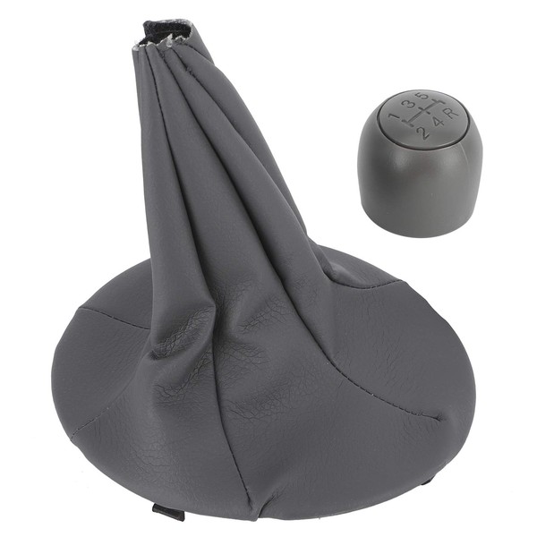 Gear Knob Gear Shift Boots Faux Leather Manual Transmission Grey
