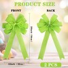 RIBBOOO 2 Pack Green Christmas Tree Bows 12x20inch Large Burlap