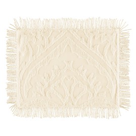 Collections Etc Paisley Medallion Chenille Fringe Pillow Sham