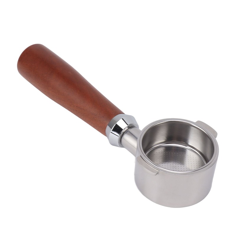 51mm Bottomless Portafilter 2 Ears Stainless Steel Basket and Redwood