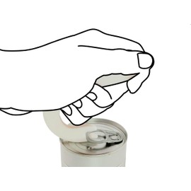 Intulon Can Tab Opener - Manual Ring Puller for Easy Access to Soup, Beans, and Pet Food Cans - Simple Hook, Leverage, and Pull Design (White)