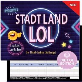 KARTENVERSAND24 City Country LOL Girls Edition Gift for Girls Gift Ideas Teenager Game Don't Laugh Games River Challenge Who Laughs Loses Gift Woman from Years JGA (LOL Girls)