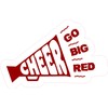 StickerTalk Cheer Megaphone Go Big Red Vinyl Sticker, 5 inches