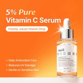 Gotas De Vitamina C Pura 5% Suero 35 Ml Jugos Frescos Normal A Sensible Noche