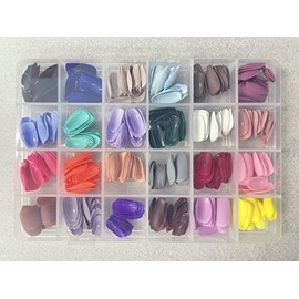 576Pcs Press on Nails Coffin Medium Short Acrylic Matte Fake Nails Tips for Women, 24 Colors Professional False Nails Salon Nail Supplies (Medium Coffin Nails Matte)