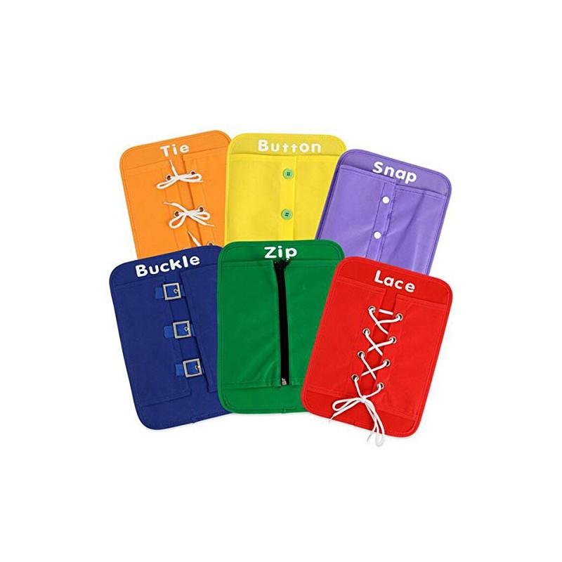 Toddler Early Learning Aids Learn to Dress Board 6pcs/lot Busy