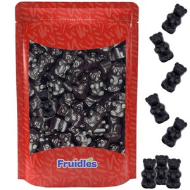 Fruidles Black Bear JuJu, Delicious Jelly Gummy Bear Candy, Fun and Festive Holiday Snacking, Party Favor (Half Pound)