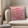 Nvotell Pink Preppy Pillow Covers 18x18 - Inspirational Affirmation Funky
