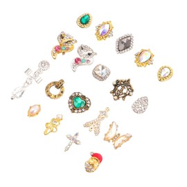 Ipetboom 50pcs Nail Diamond Jewelry DIY Manicure Charms Hotfix Rhinestones False Nails Art Decorations