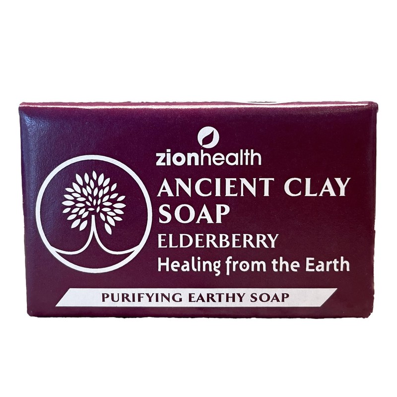 Zion Health Clay Soap Elderberry 6 oz Bar