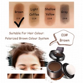 Hairline Powder Hair Shadow Powder, Fill Forehead Root Concealer Instantly Conceals Hair for Dark Brown Hair, Windproof Waterproof Sweat-Proof Hair Touch-Up for Natural Looking