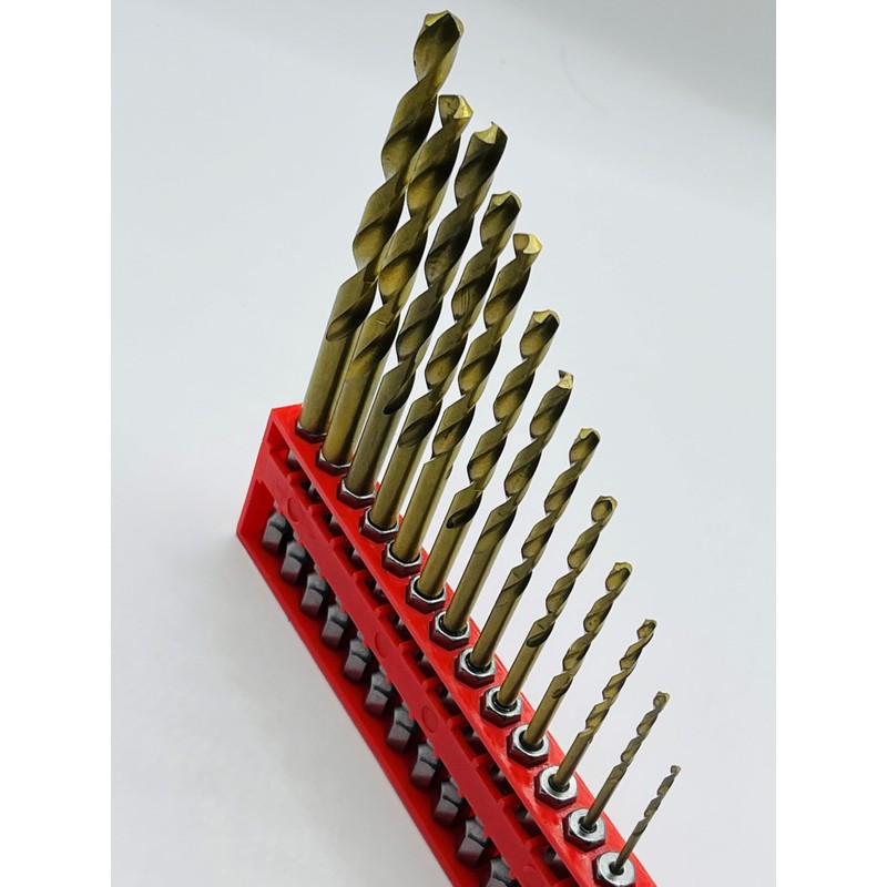 hep® 13pc Titanium Coated Hss Drill Bit High Speed Twist