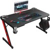Homall Gaming Desk, Computer Desk with Carbon Fiber Surface, Gaming