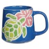 Cape Shore 16oz Stoneware Glazed Artisan Mug (Turtle & Flower)
