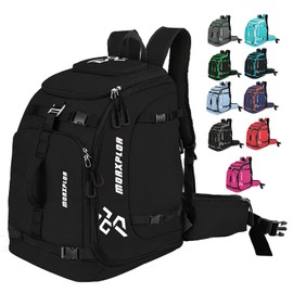 MORXPLOR Ski Boot Bag - 65L Padded, Waterproof Ski Travel Backpack for Gear & Accessories