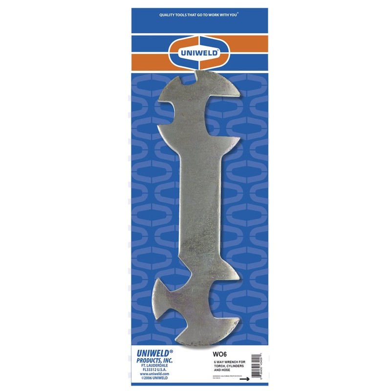 Uniweld W06 6 Way Wrench for Torches, Cylinders, and Hose
