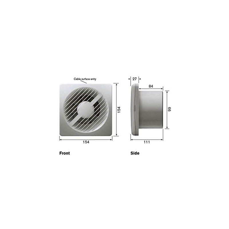 Greenwood Select 100mm HT Fan with Pull Cord with Gravity