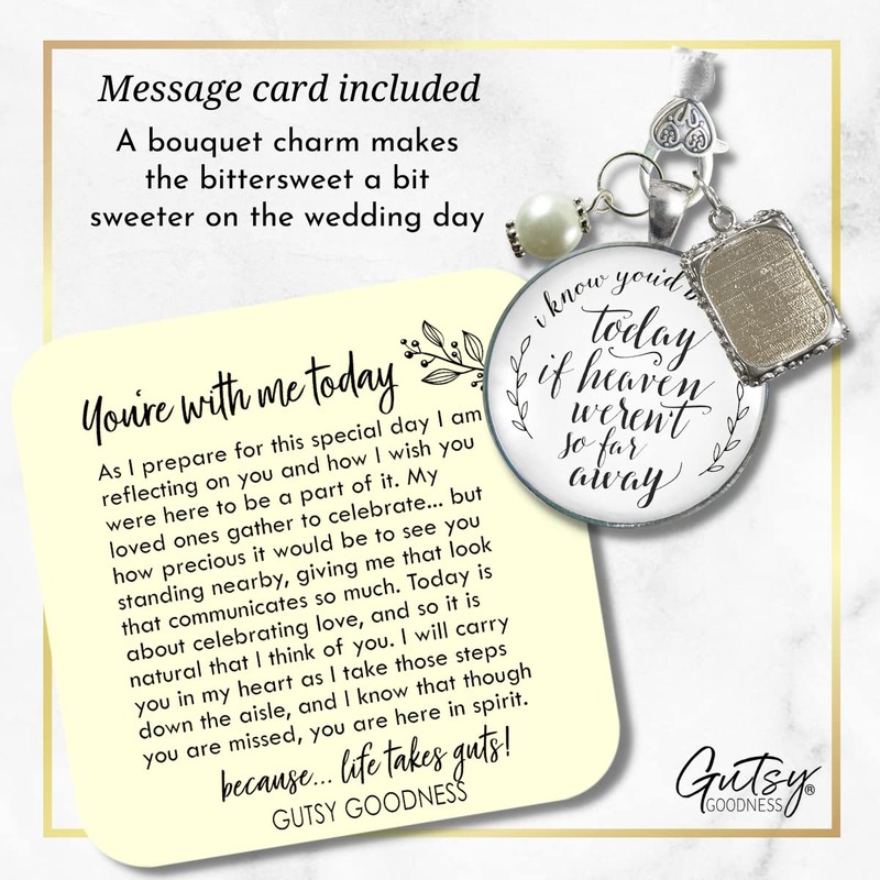 Bouquet Photo Charm For Wedding Memory I Know You'd Be