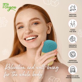 LAC FOR YOU Ice Roller for Face and Eyes - Skincare Products Ice Face Roller for Puffiness, Pore Reducing, Wrinkles Tightening