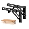 Ravinte Folding Shelf Brackets - Heavy Duty Shelf Brackets Matte