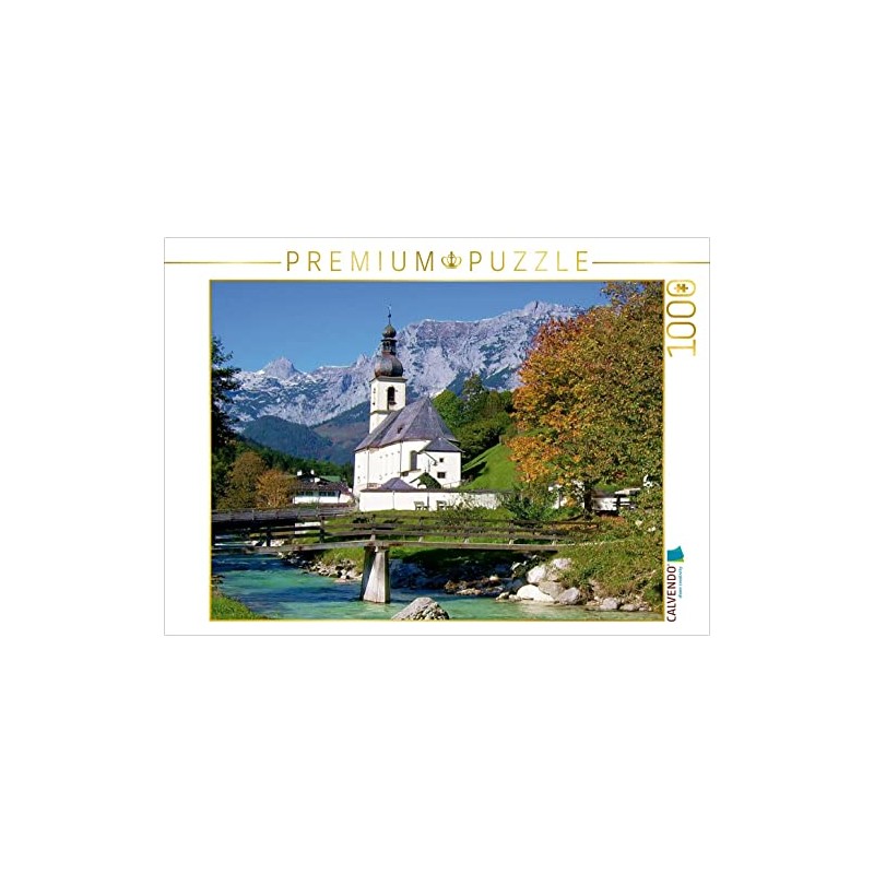 CALVENDO Puzzle Church at Ramsau 1000 Pieces Laying Size 64