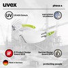 Uvex pheos s HC/AF, colourless, creme/lime