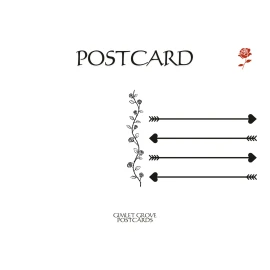 Gimlet Grove Postcards Medieval Romance Postcard Cupid's Arrow Love Theme Design 5.5x4.25"