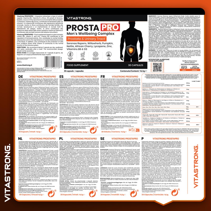 Vitastrong ProstaPro with Serenoa Repens 45% Pumpkin 1 Capsule Daily