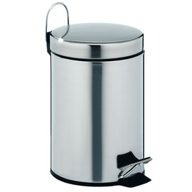 Kela Kosmetikeimer Dusty 3L aus Edelstahl in Silber, 17 x 17 x 25.5 cm