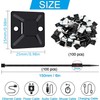 Voyzdx 100 Piezas Bridas Plastico,Juego Soportes de Cables Autoadhesivo,Brida,Base Autoadhesiva,150
